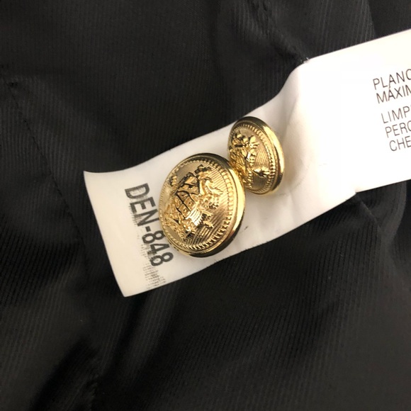 Zara Tweed Green Blazer Gold Accents - Picture 7 of 8